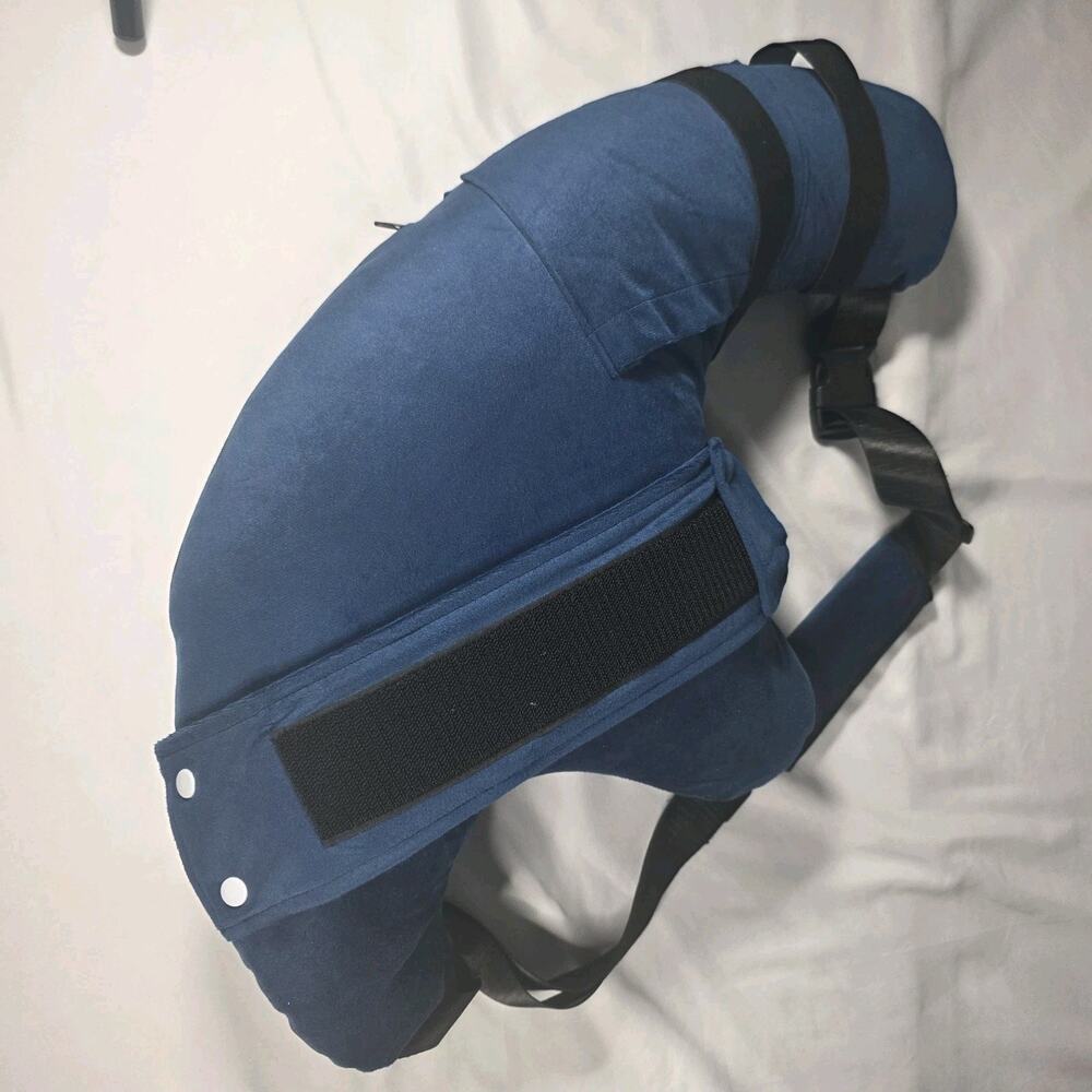 Post Shoulder Surgery Pillow Blue Pocket - Ultimate Comfort L-Shape Rotator Cuff